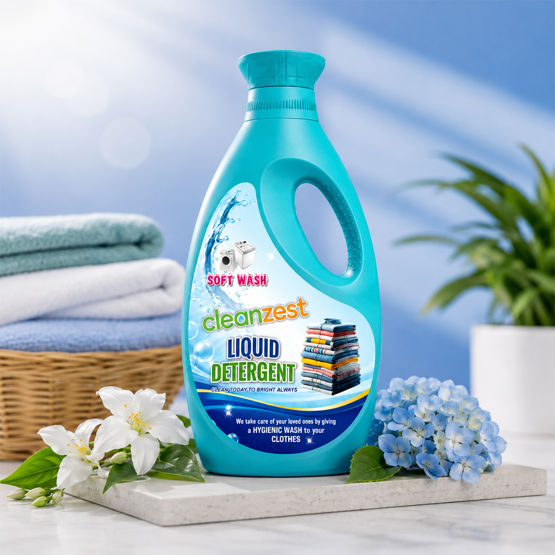 Cleanzest Liquid Detergent 1 Litre | Advanced Laundry Detergent | Deep Stain Removal | Suitable for Machine & Hand Wash | Long-Lasting Freshness