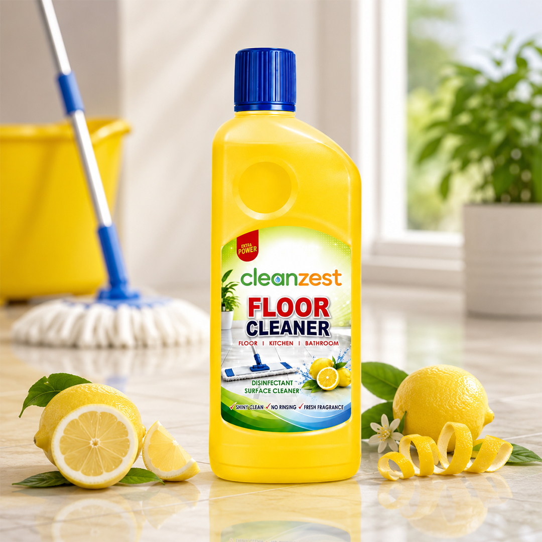 Cleanzest Lemon Floor Cleaner 500ml | Disinfectant Surface Cleaner | Powerful Multi-Surface Cleaning | Fresh Lemon Fragrance